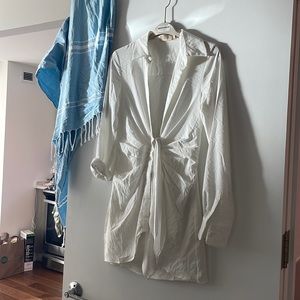 White Choosy Deep Neckline Dress - NWT (Crosby Street Dress)